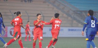 ১২-০ গোলে শ্রীলংকাকে হারিয়ে ফাইনালে বাংলাদেশ