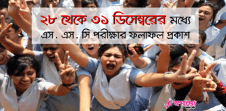 ২৮ থেকে ৩১ ডিসেম্বরের মধ্যে এসএসসির ফল প্রকাশ