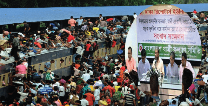 ঈদ যাত্রায় অসহনীয় ভোগান্তির আশঙ্কা ঈদ যাত্রায় অসহনীয় ভোগান্তির আশঙ্কা