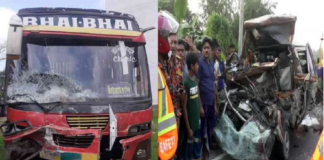 বাস-অ্যাম্বুলেন্স সংঘর্ষে নবজাতকসহ নিহত ৩