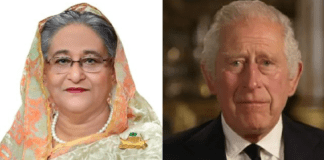 প্রধানমন্ত্রী শেখ হাসিনাকে চার্লসের টেলিফোন